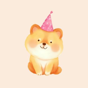 An illustration of a funny cartoon animal on a card.