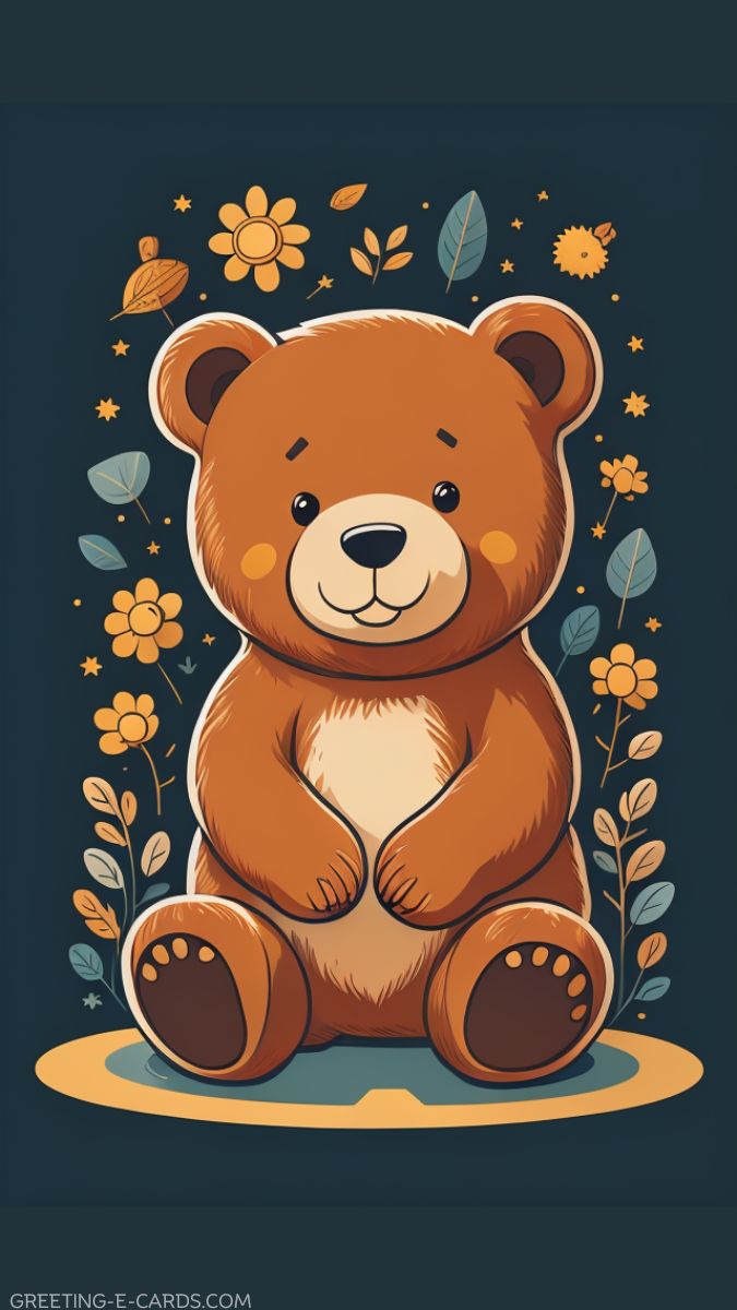 Adorable Bear Phone Wallpaper