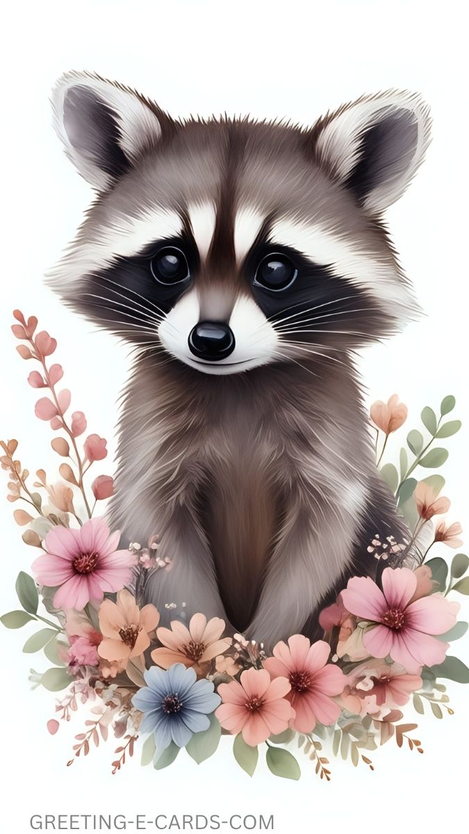 Cute Raccoon Lockscreen Charm