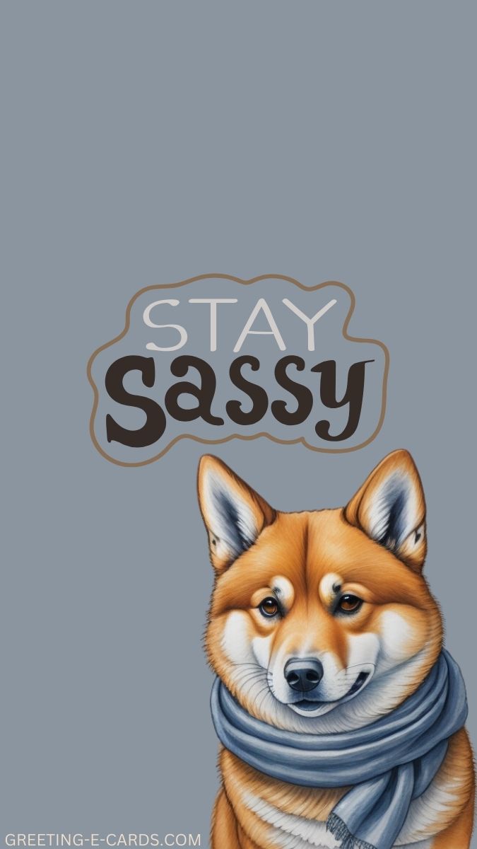 Stay Sassy Shiba Inu Phone Wallpaper