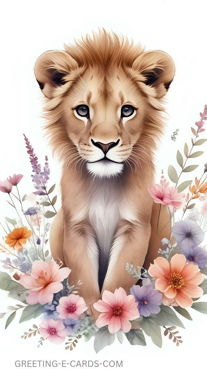 Sweet Lion Cub Mobile Wallpaper