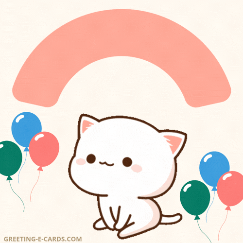 Cute Kitten Birthday GIF Ecard - Free Animated GIF no sign up