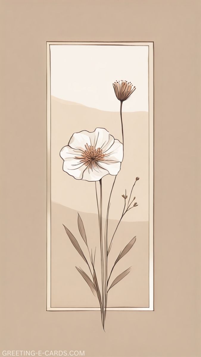 Beige Aesthetic Flower Phone Wallpaper
