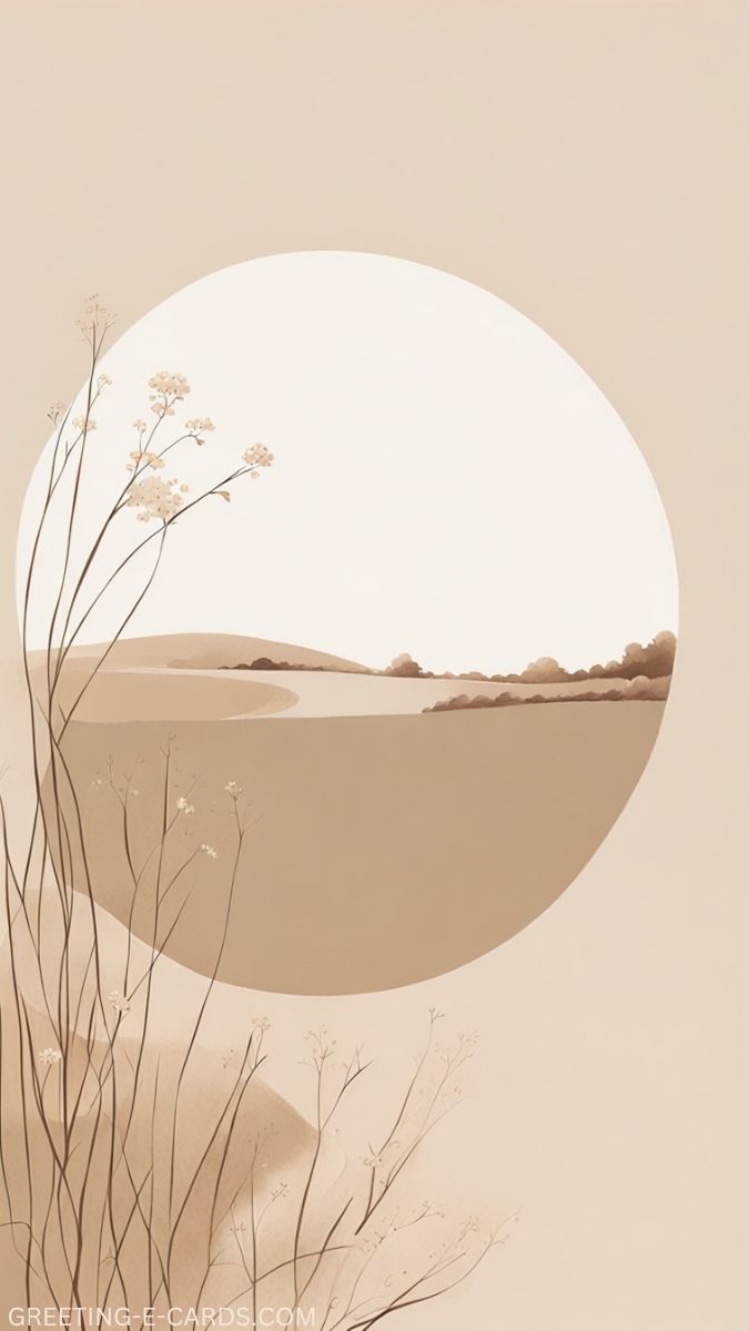 Beige Aesthetic Nature Phone Wallpaper