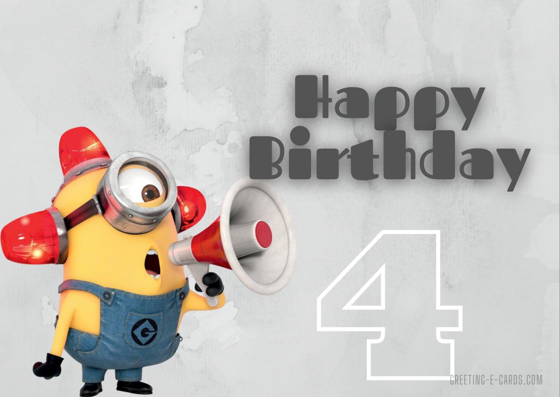 Minion\'s 4th Birthday Shout-Out