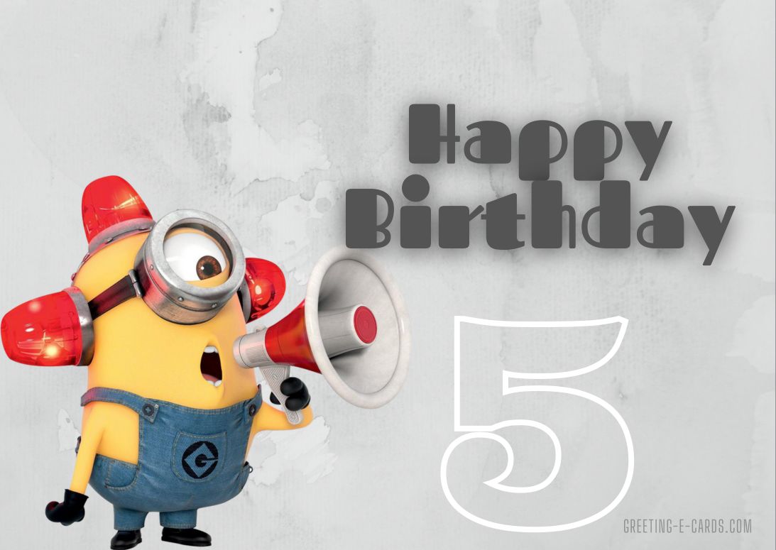 Minion\'s Big 5th Birthday Shout!