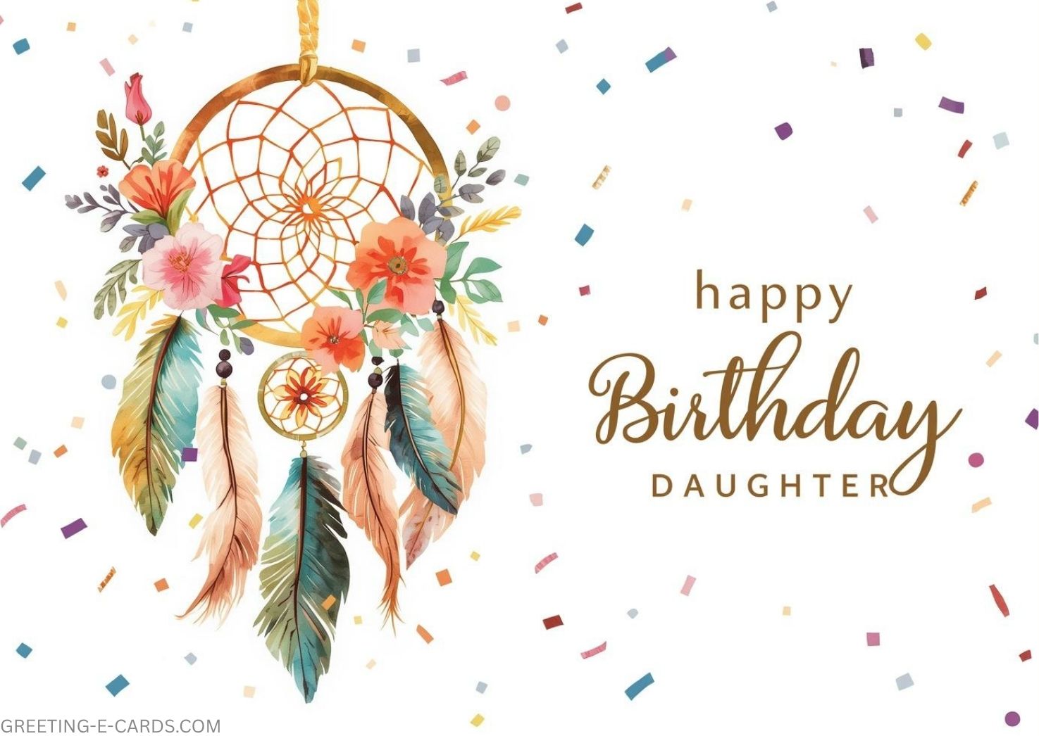 Happy Birthday Daughter Dreamcatcher E-Card - Free E-card no sign up