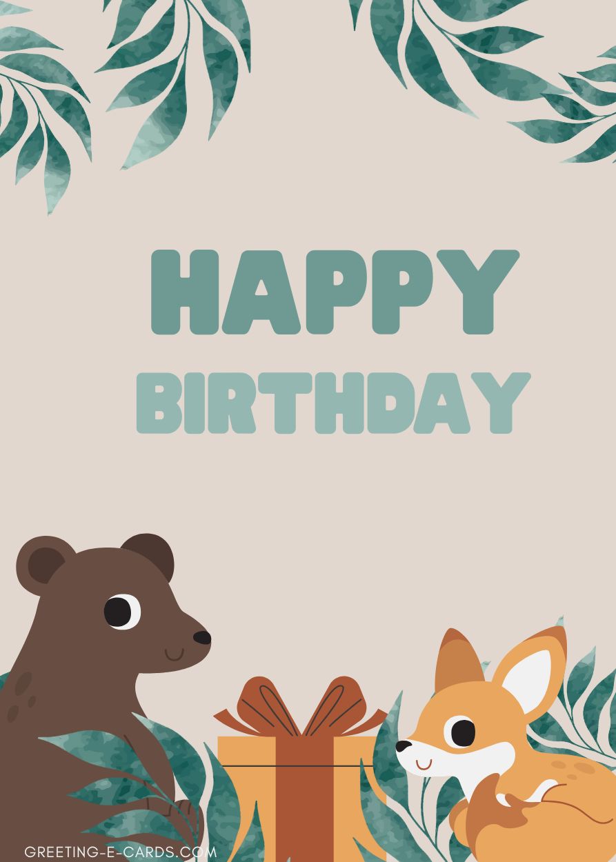 Happy Birthday with Cute Animals!