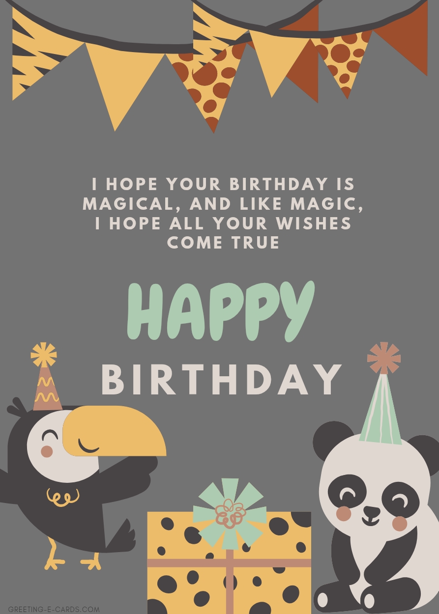 Magical Animal Birthday Wishes