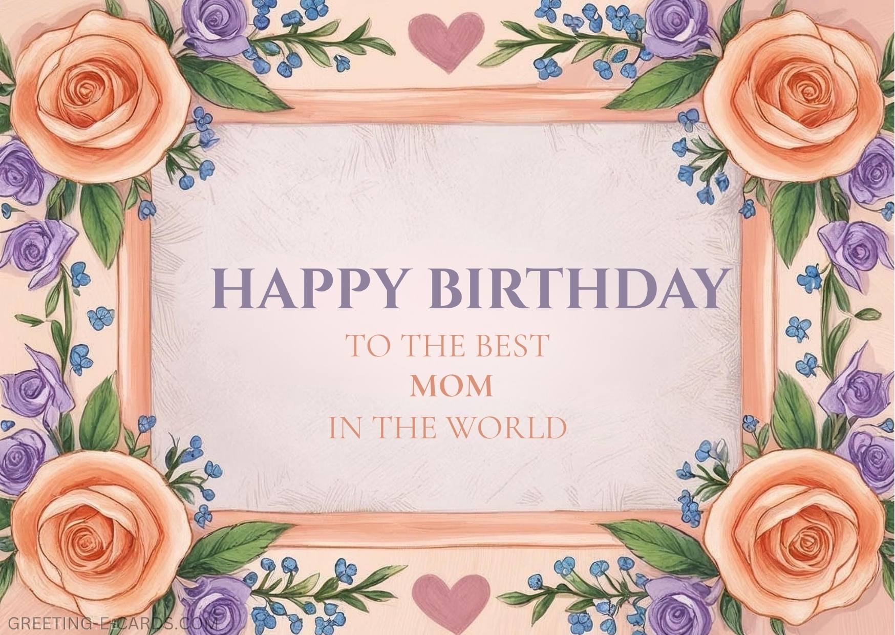 Birthday Cards for Mom - Floral Happy Birthday E-Card - Free E-card no sign up