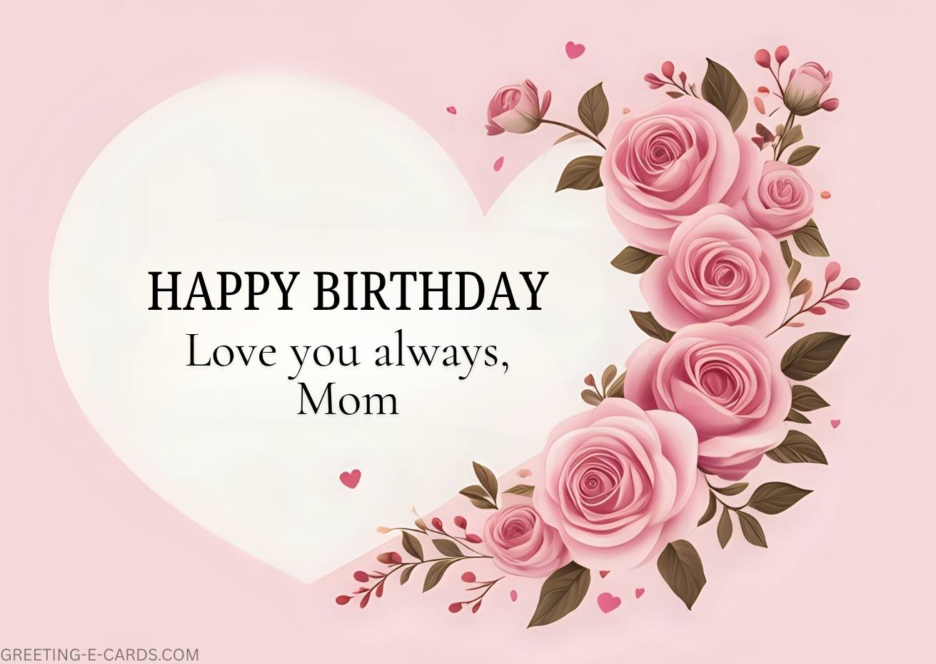 Birthday-cards-for-mom: Floral Happy Birthday E-Card - Free E-card no sign up