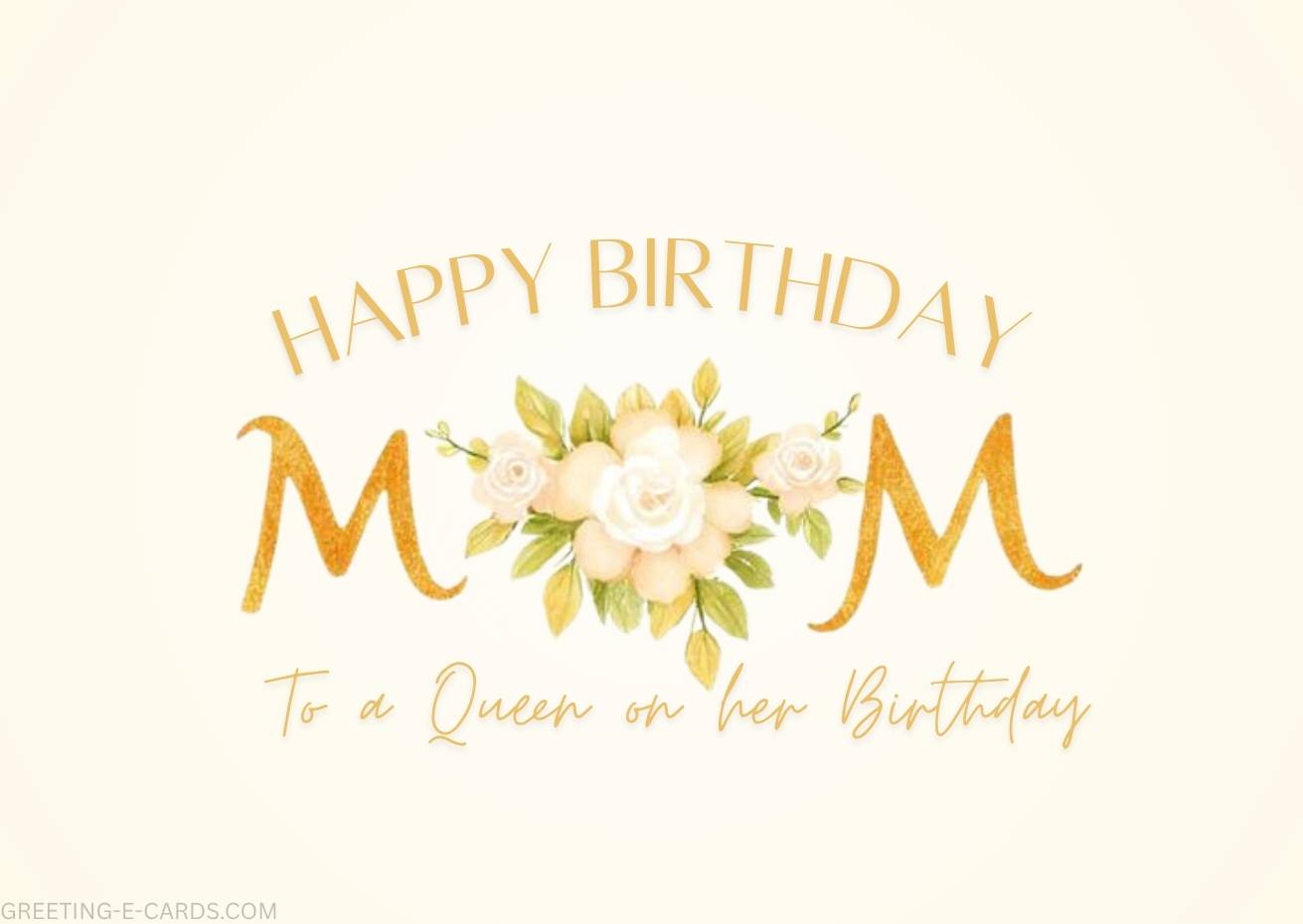 Happy Birthday Mom Floral E-Card - Free E-card no sign up