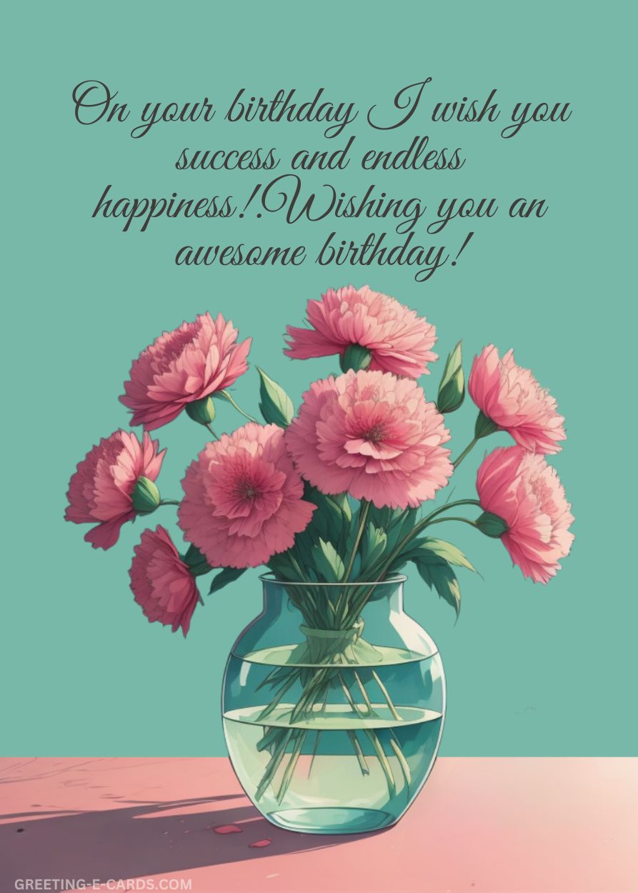 Birthday Flowers E-Card