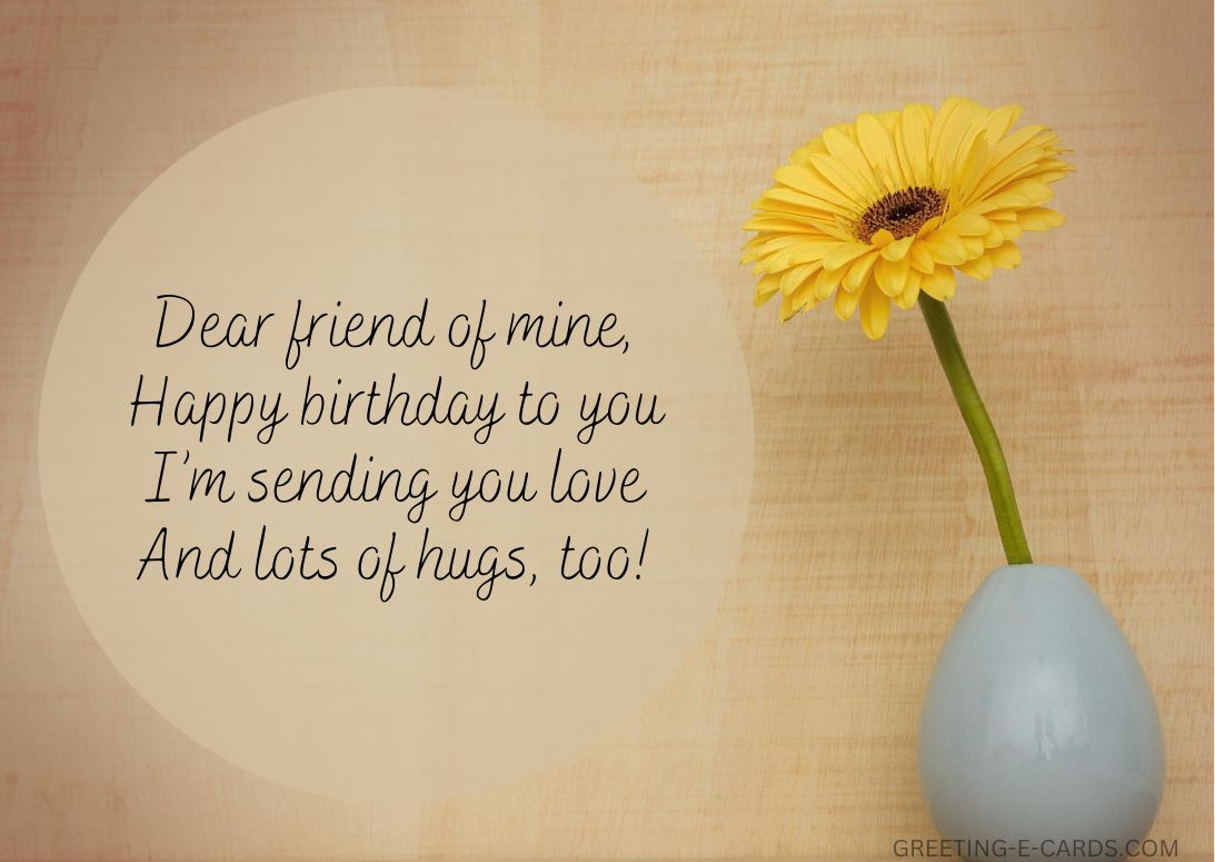 Birthday Wishes with a Blooming Flower