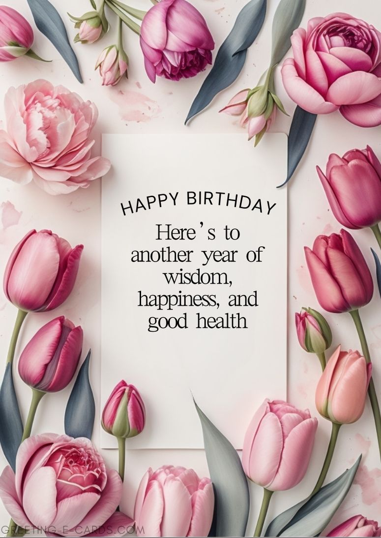 Birthday Wishes with Flowers E-Card