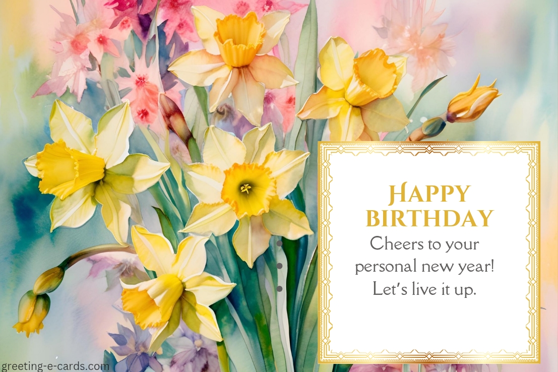 Golden Birthday Blooms
