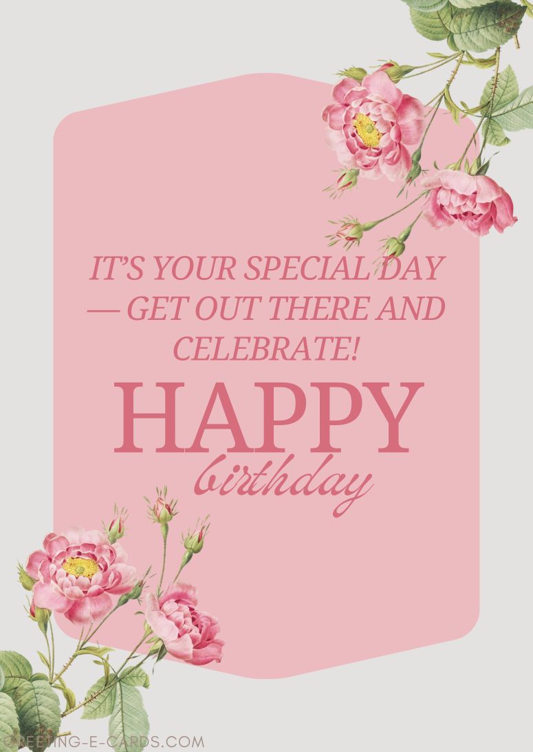 Happy Birthday Floral E-Card