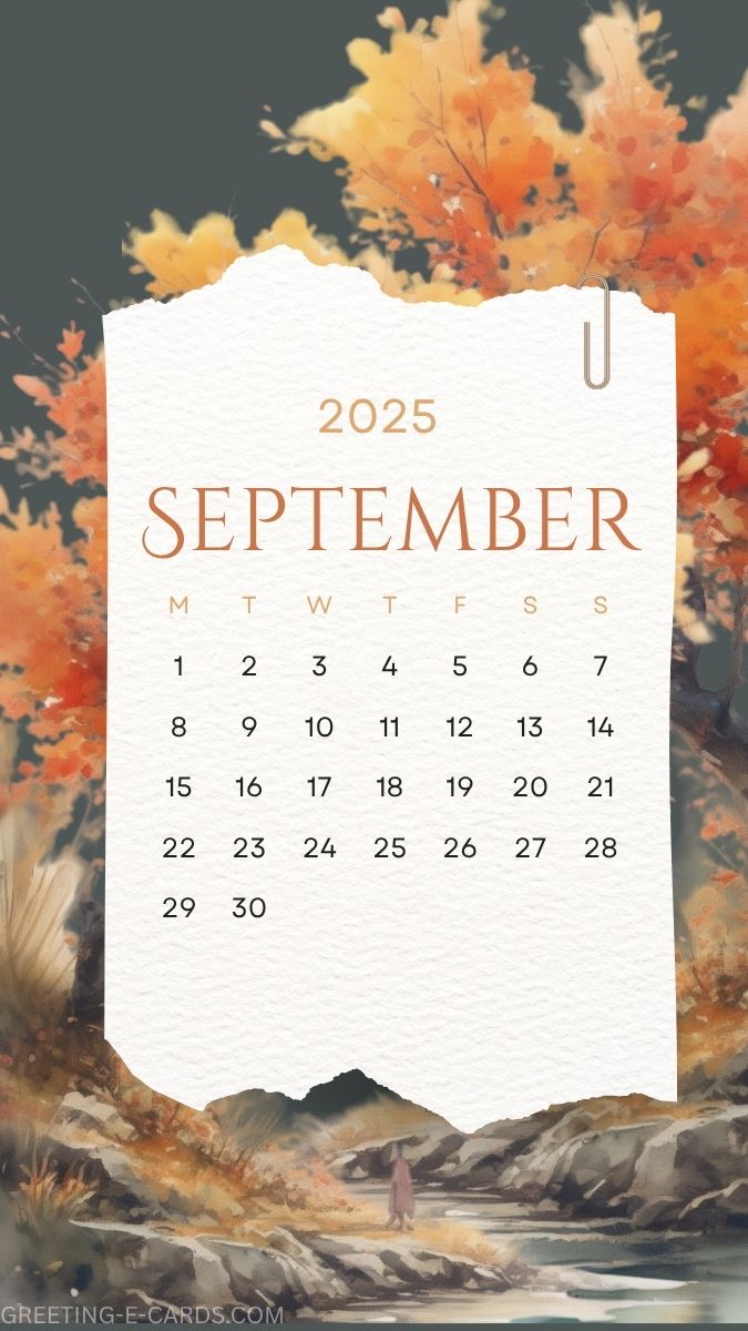 Autumn Landscape September 2025 Phone Wallpaper