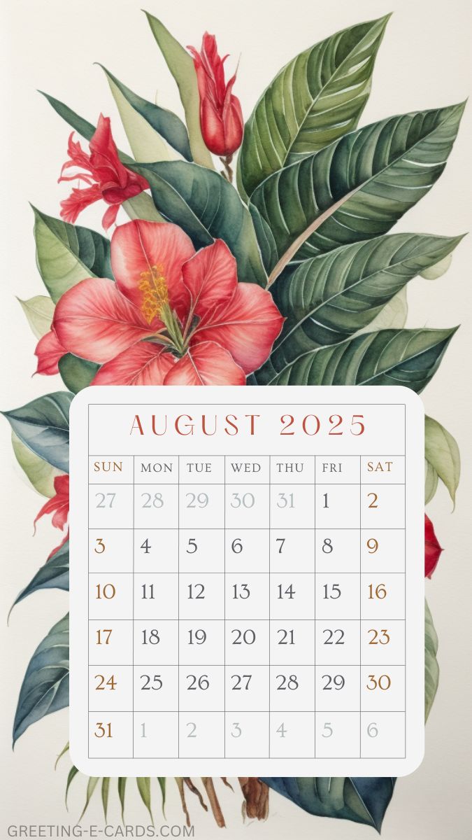 Tropical August Phone Wallpaper