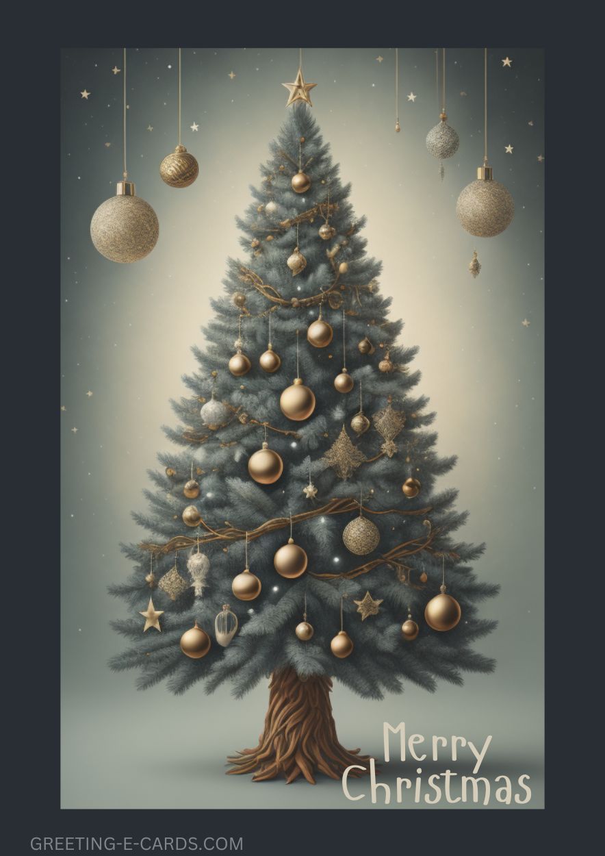 Elegant Christmas Tree E-Card