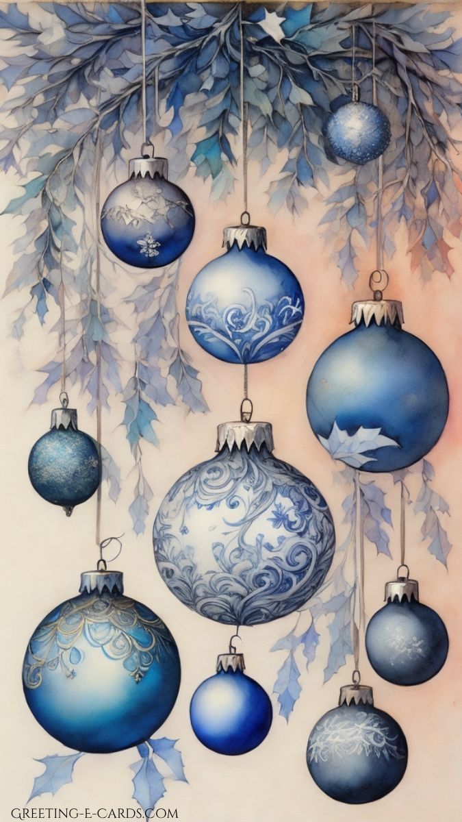 Blue Christmas Ornaments