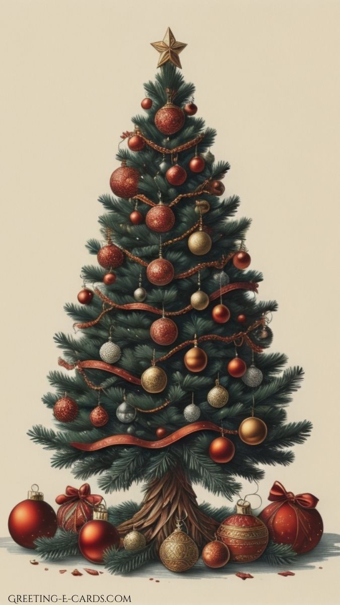 Classic Christmas Tree Wallpaper