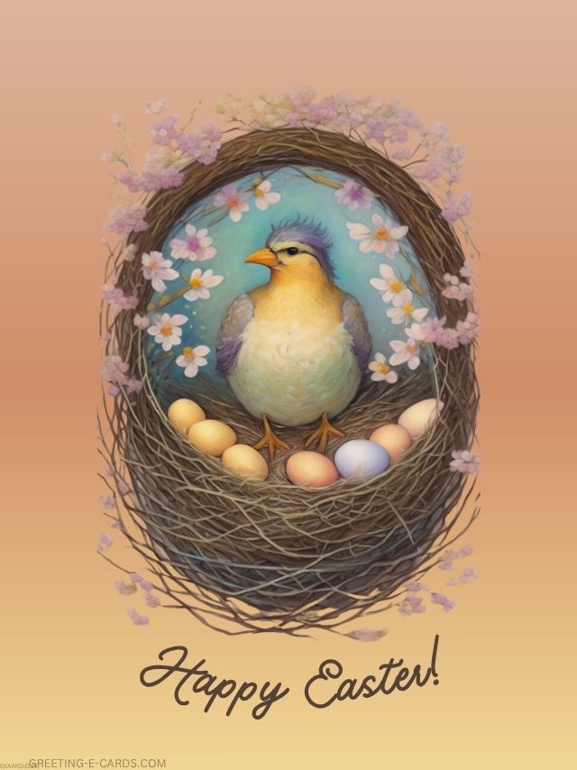 Happy Easter Bird E-Card