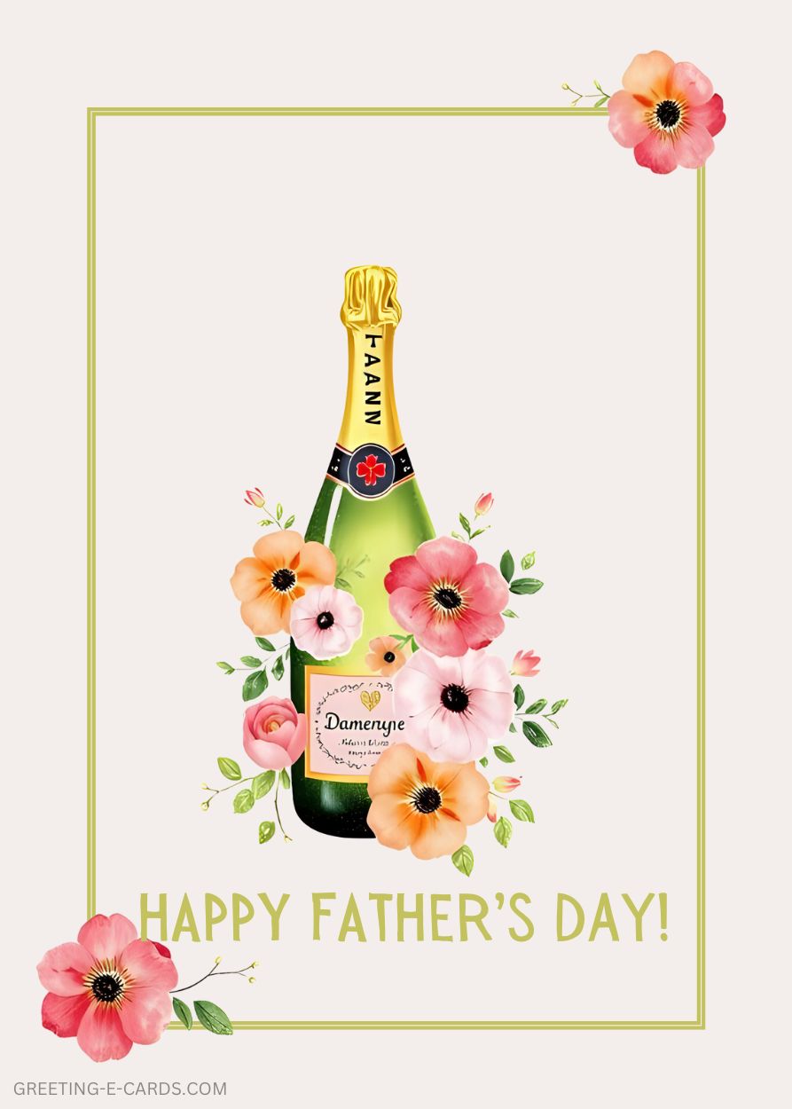 Happy Father's Day Champagne Wishes