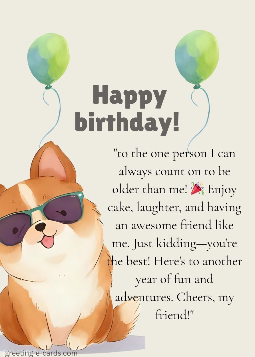 Birthday Laughs with a Cool Corgi