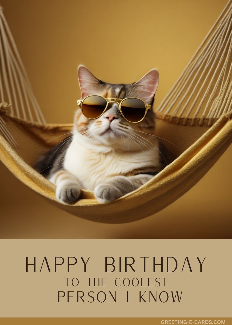 Cool Cat Birthday E-Card