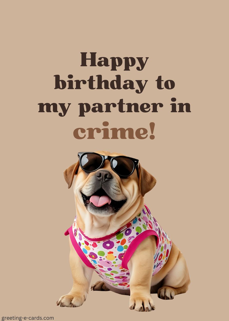 Happy Birthday, Partner in Crime!