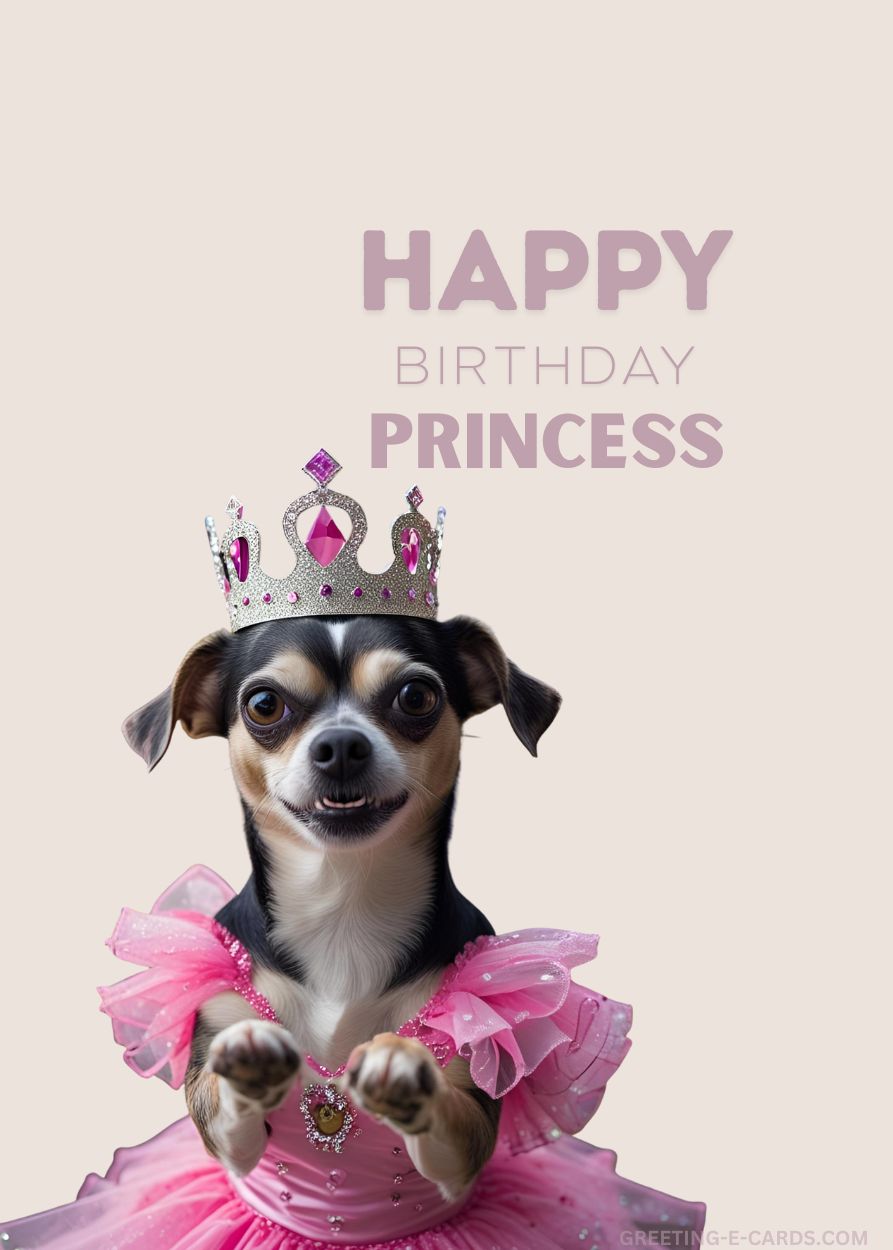 Happy Birthday Princess! Dog E-card