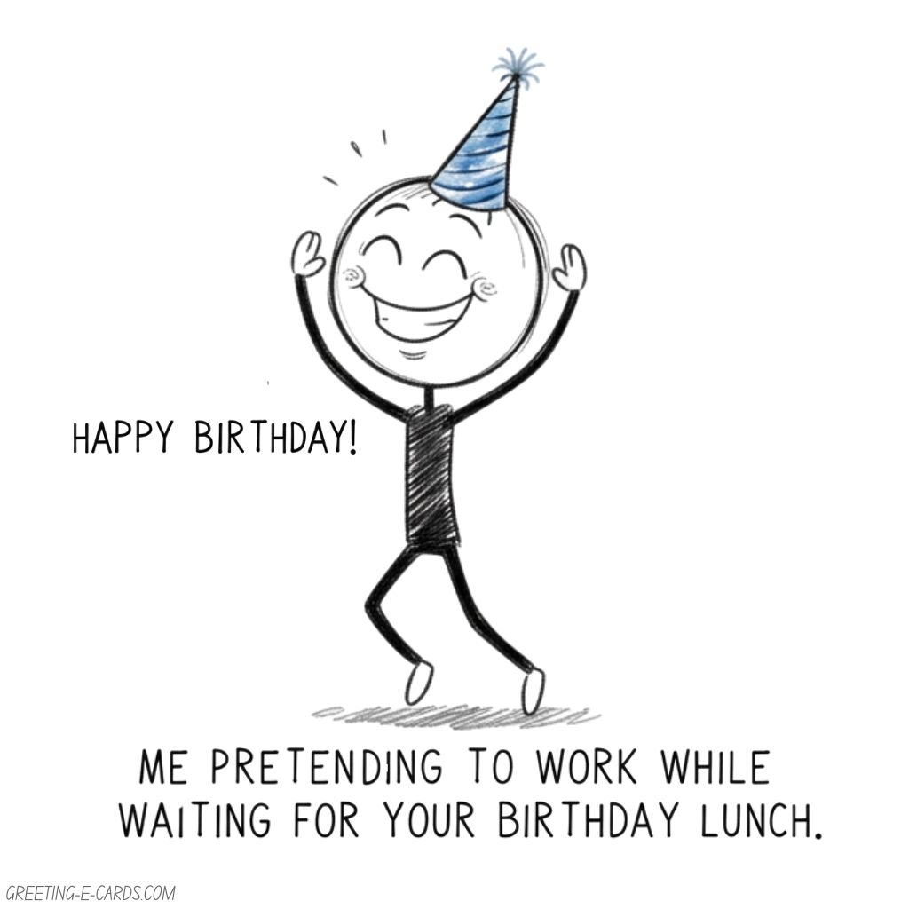 Funny Office Birthday E-Card - Free E-card no sign up