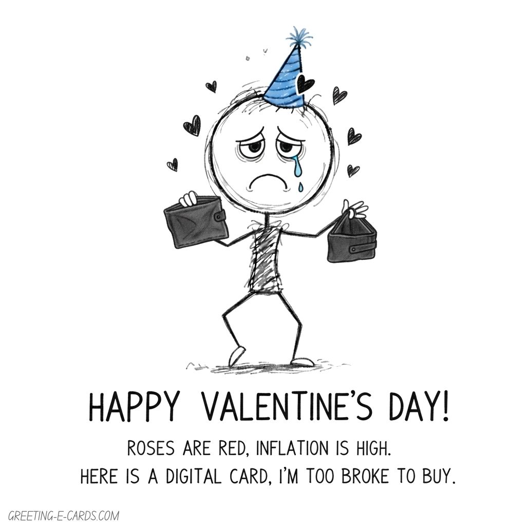 Funny Inflation Valentine's Day E-Card - Free E-card no sign up