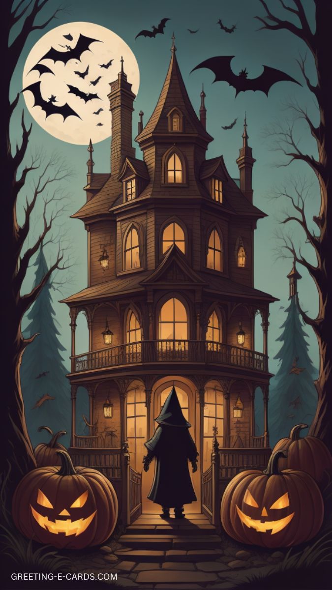 Spooky Halloween Night Phone Wallpaper