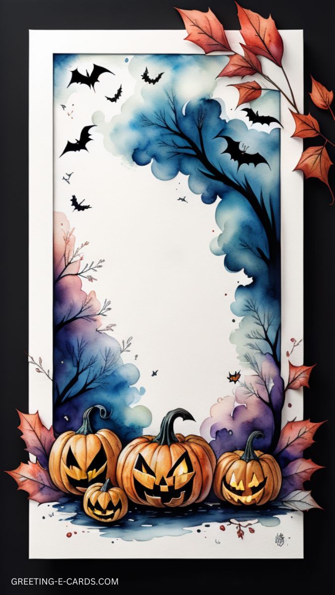 Spooky Jack-o'-Lantern Halloween Phone Wallpaper