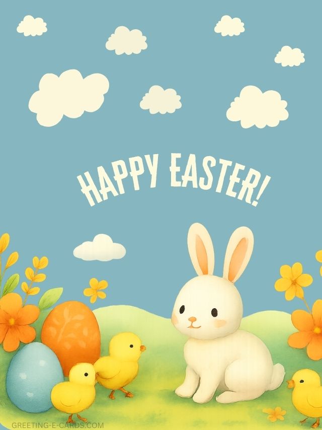 Cute Easter Bunny Phone Wallpaper - Free E-card no sign up