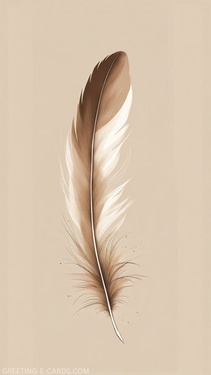 Elegant Feather Phone Wallpaper