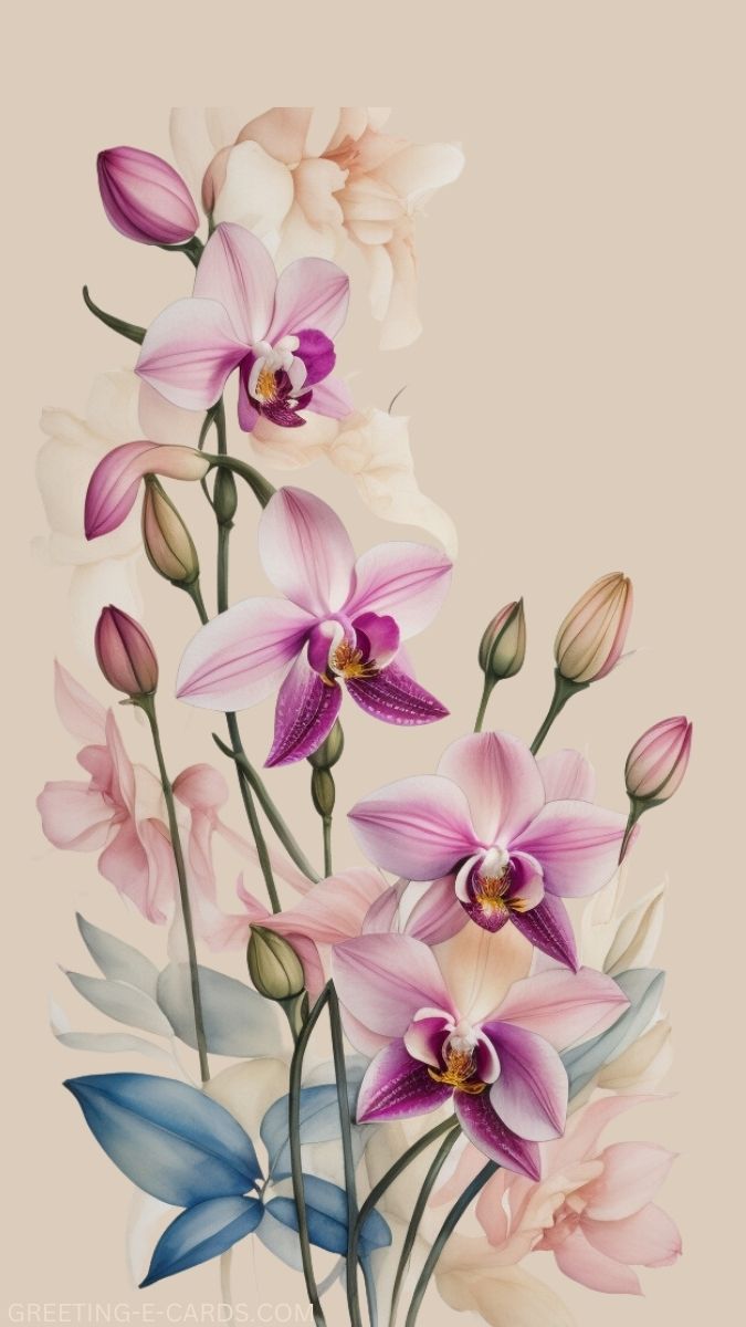 Elegant Orchid Phone Wallpaper