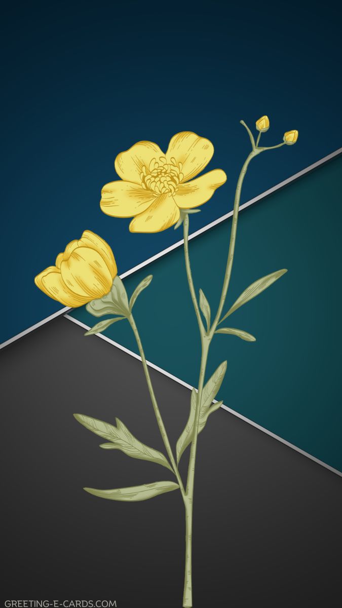 Elegant Yellow Flowers Phone Wallpaper