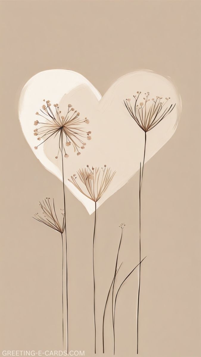 Floral Heart Phone Wallpaper