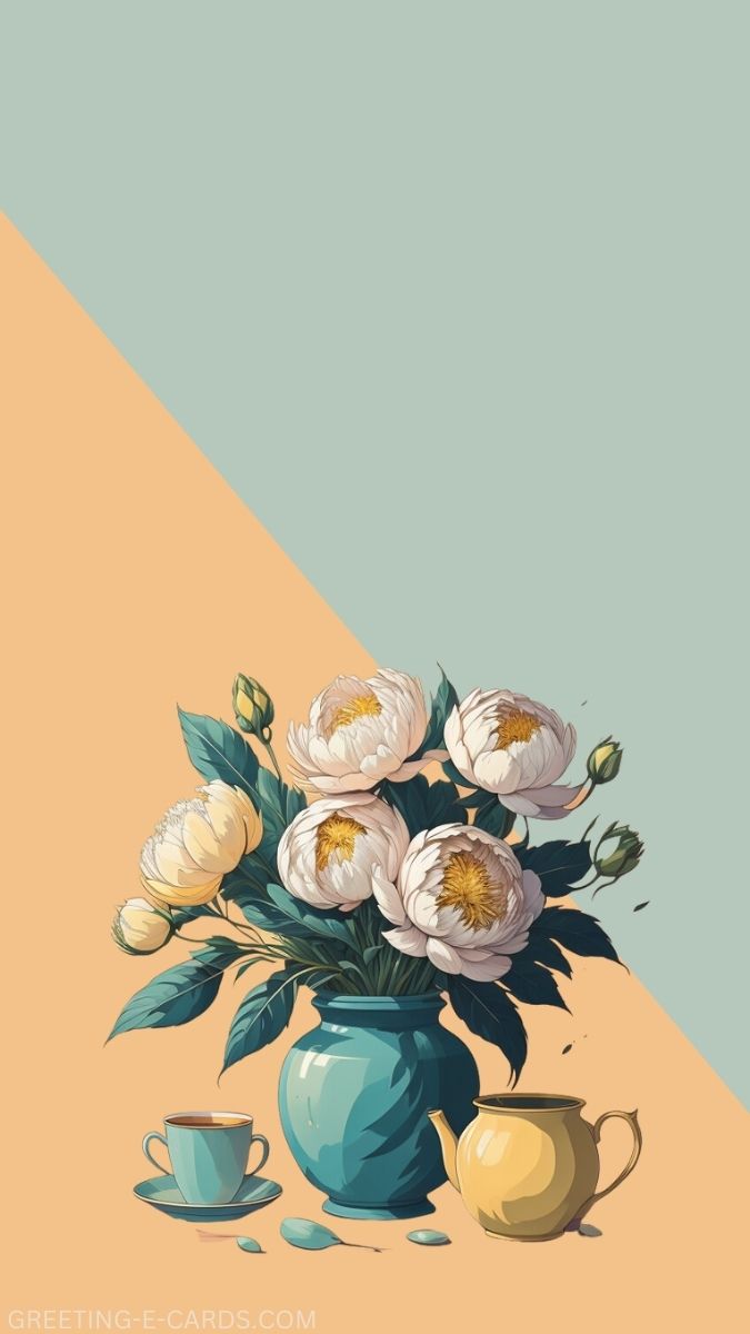 Floral Serenity Phone Wallpaper