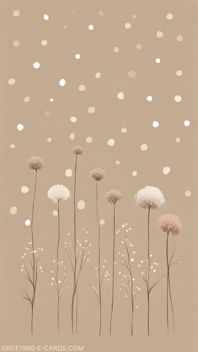 Neutral Floral Phone Wallpaper