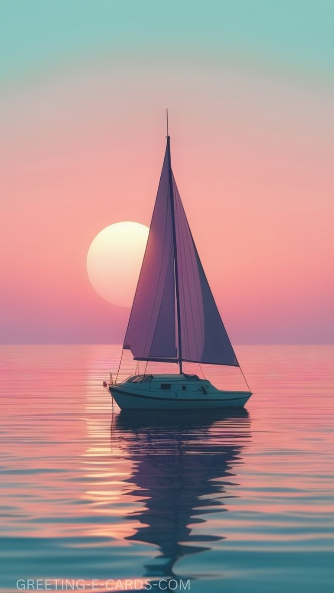 Pastel Sunset Sail