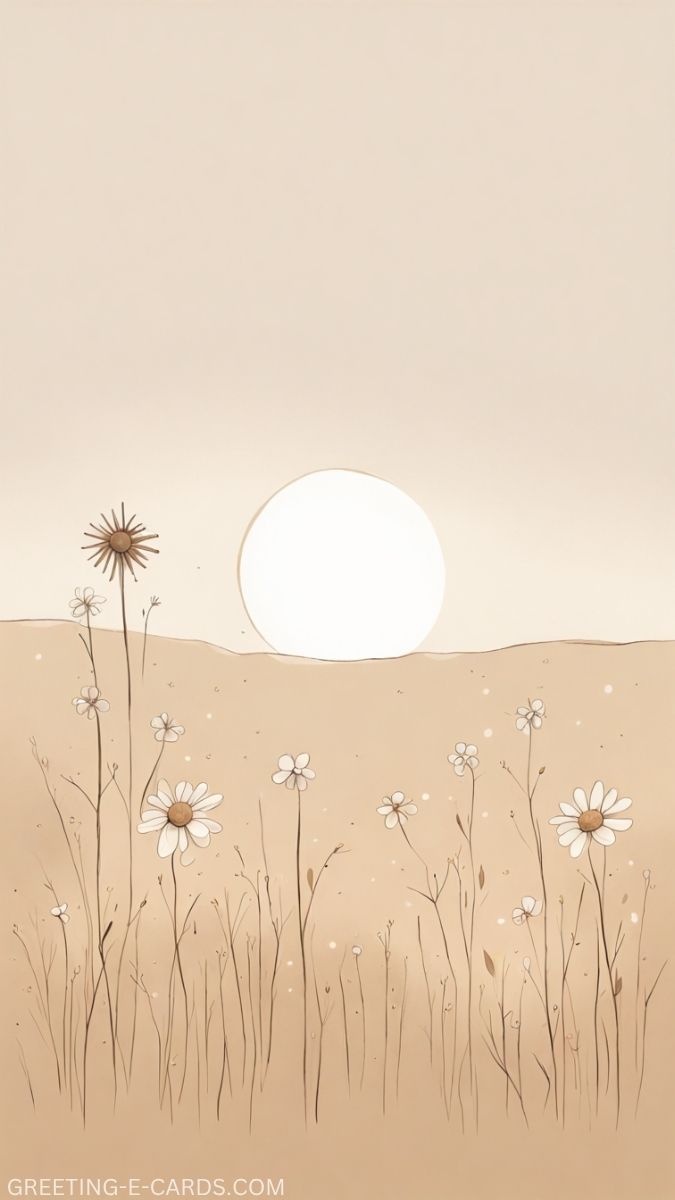 Peaceful Flowers Phone Wallpaper