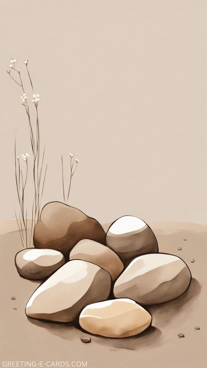 Serene Stones Phone Wallpaper