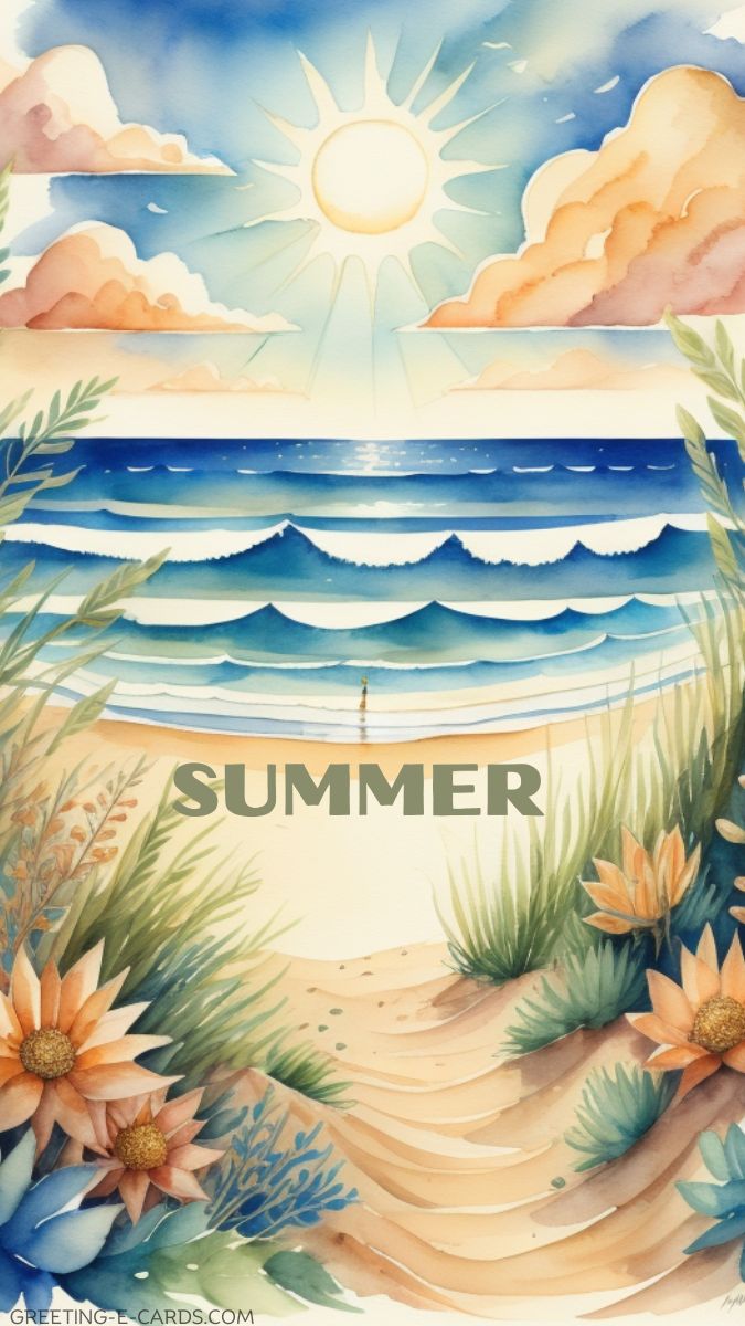 Summer Beach Phone Wallpaper