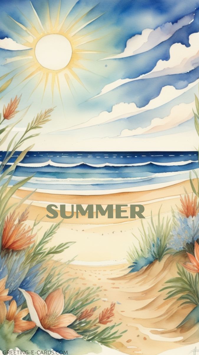 Summer Beach Phone Wallpaper