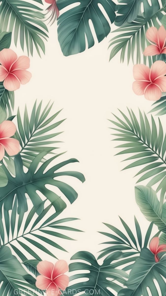 Tropical Bloom Phone Background