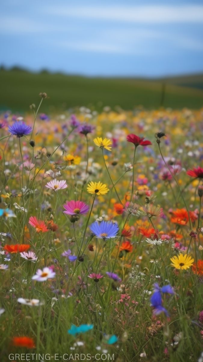 Vibrant Wildflower Mobile Wallpaper